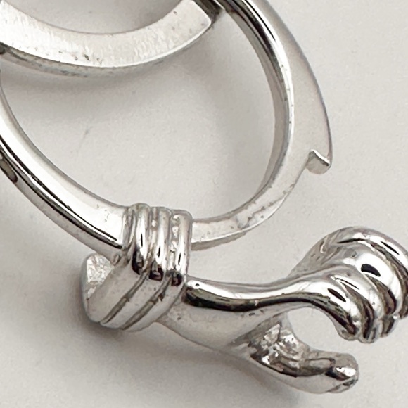 Sterling Silver Holding Hands GIMMEL Ring Love Friendship Marriage Heart Sz 5.75 - Picture 10 of 13